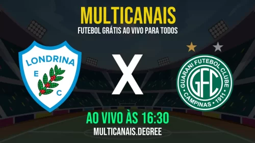 Assistir Londrina x Guarani ao vivo online 06/07/2025 Ao Vivo Online Grátis 24 Horas HD