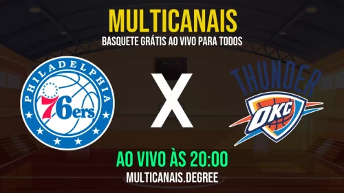 Assista Philadelphia 76ers contra Oklahoma City Thunder Ao Vivo Online – Grátis e em Qualidade HD